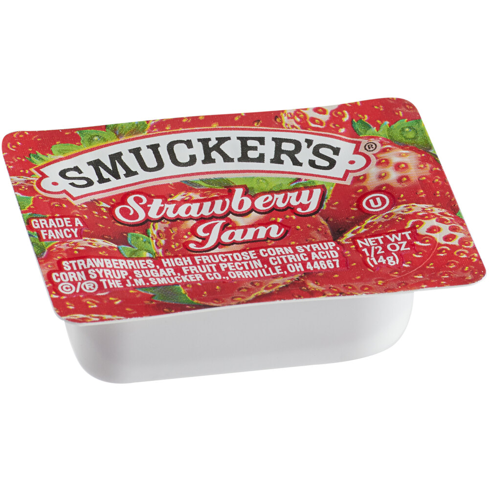 Smucker's Strawberry Jam 0.5 oz. Portion Cups 400/Case