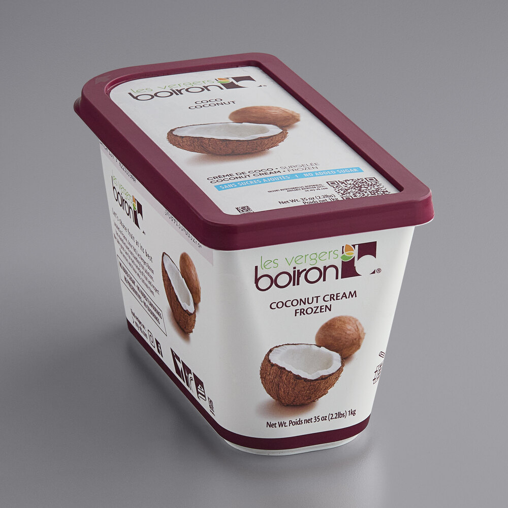 Les Vergers Boiron Coconut Cream Puree 2.2 lb. - 6/Case