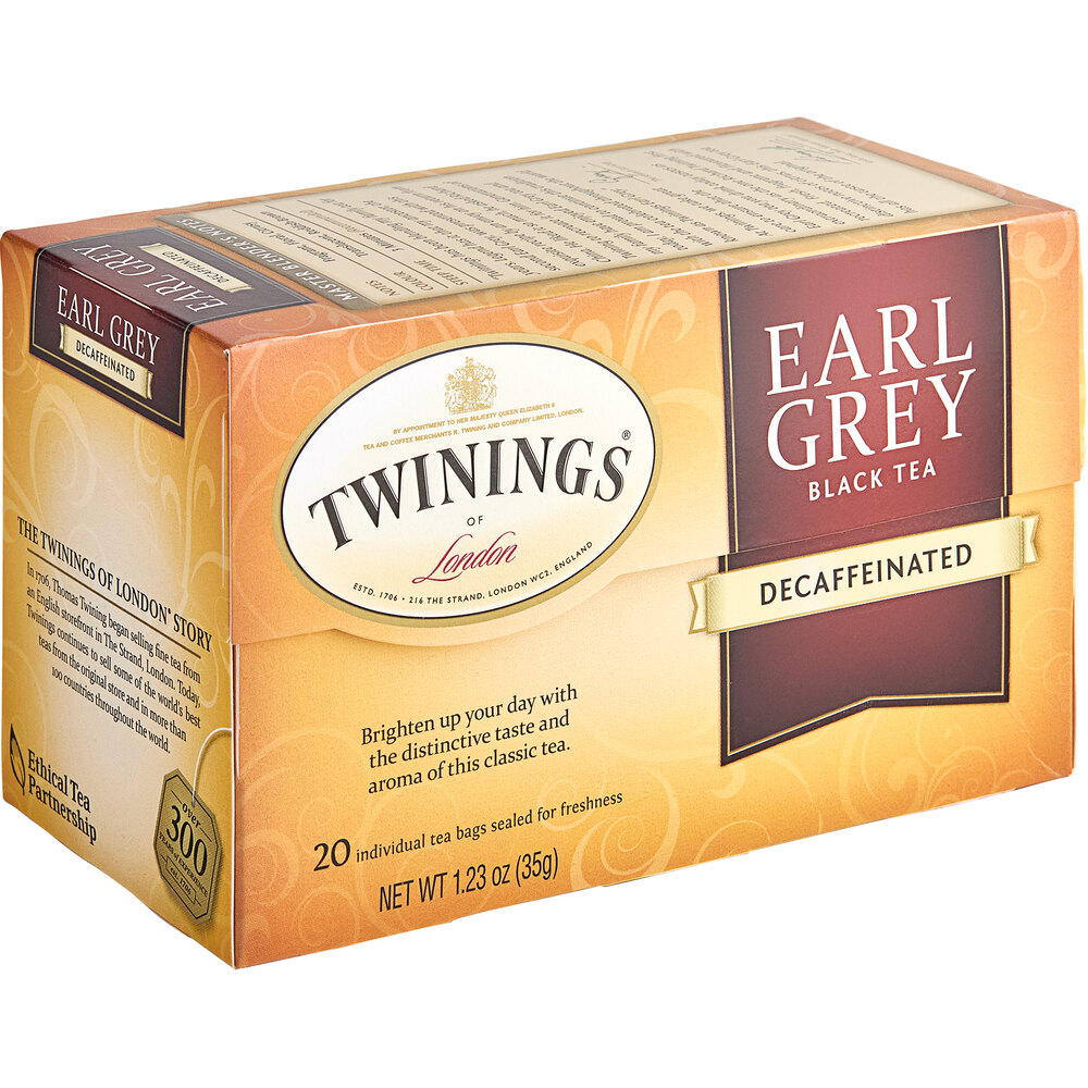 Twinings Earl Grey Decaffeinated Tea Bags 20/Box