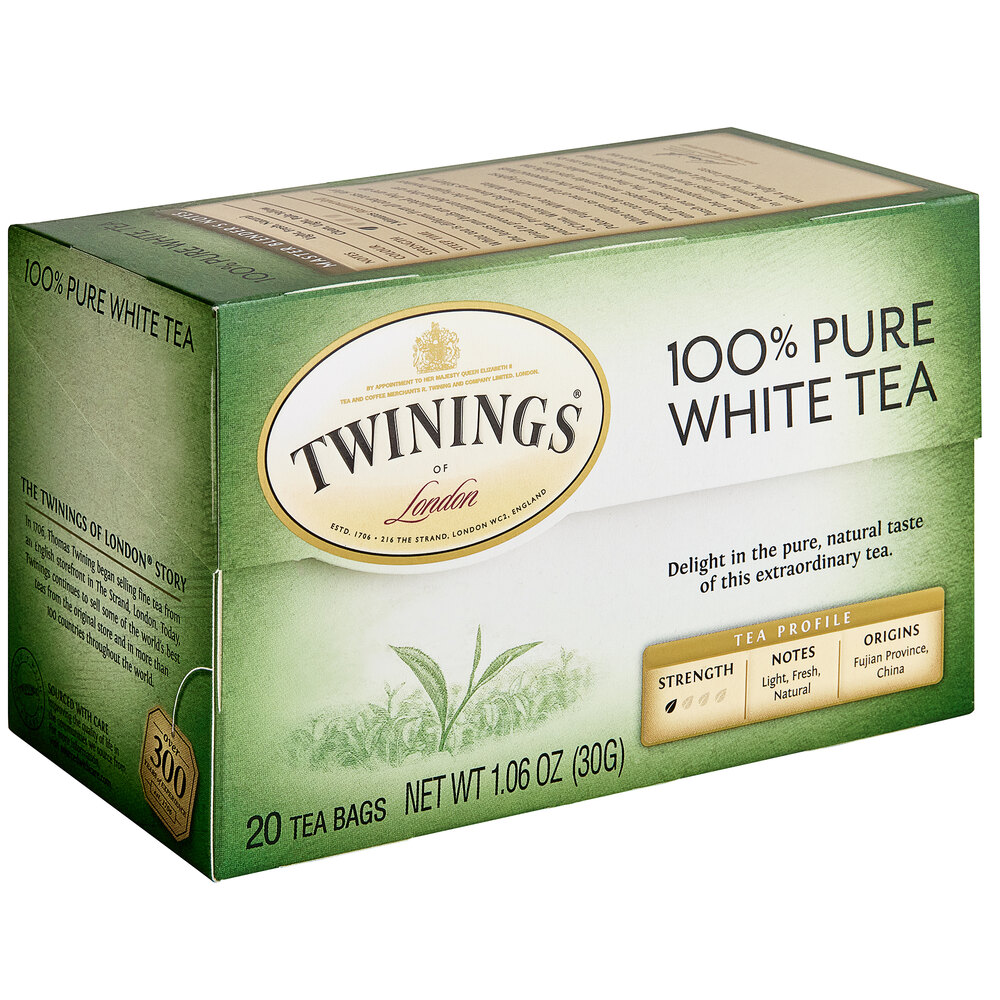 Twinings Pure White Tea Bags 20/Box