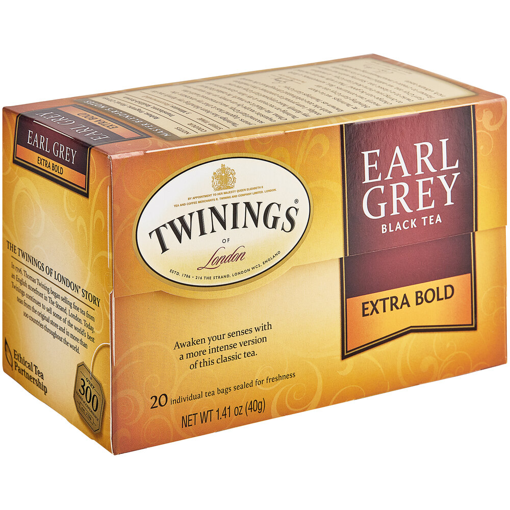 Twinings Earl Grey Extra Strong Tea Bags 20/Box