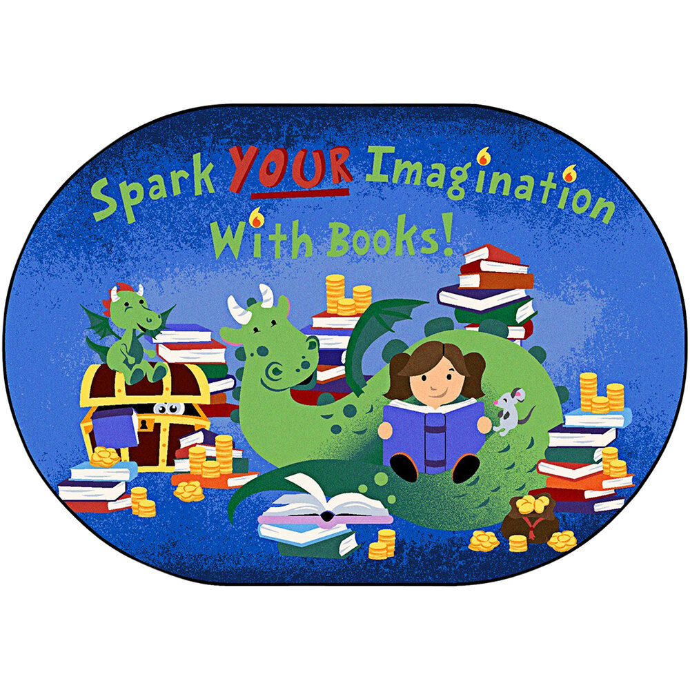 Happy Reading Rug Joy Carpets Kid Essentials Reading Cave 7' 8