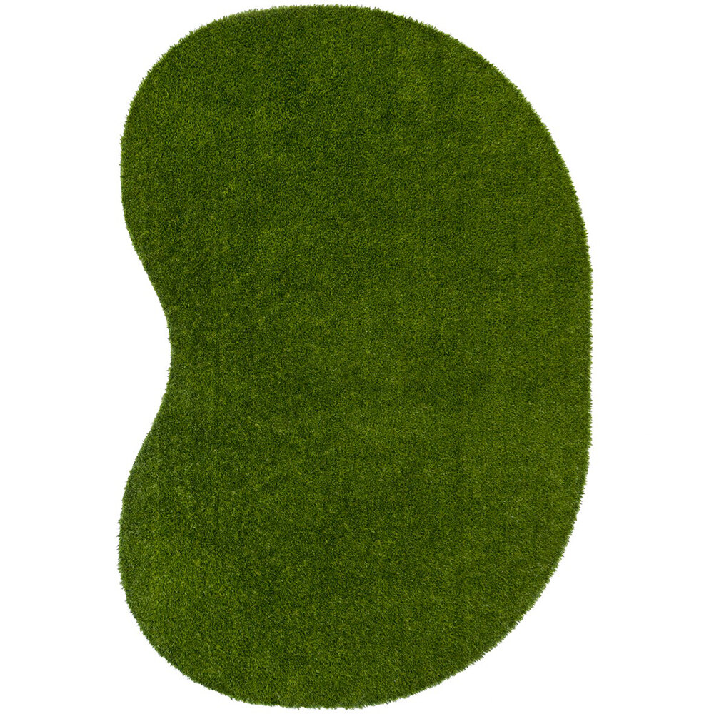 Joy Carpets Kid Essentials GreenSpace 6' x 9' Green Jellybean Area Rug