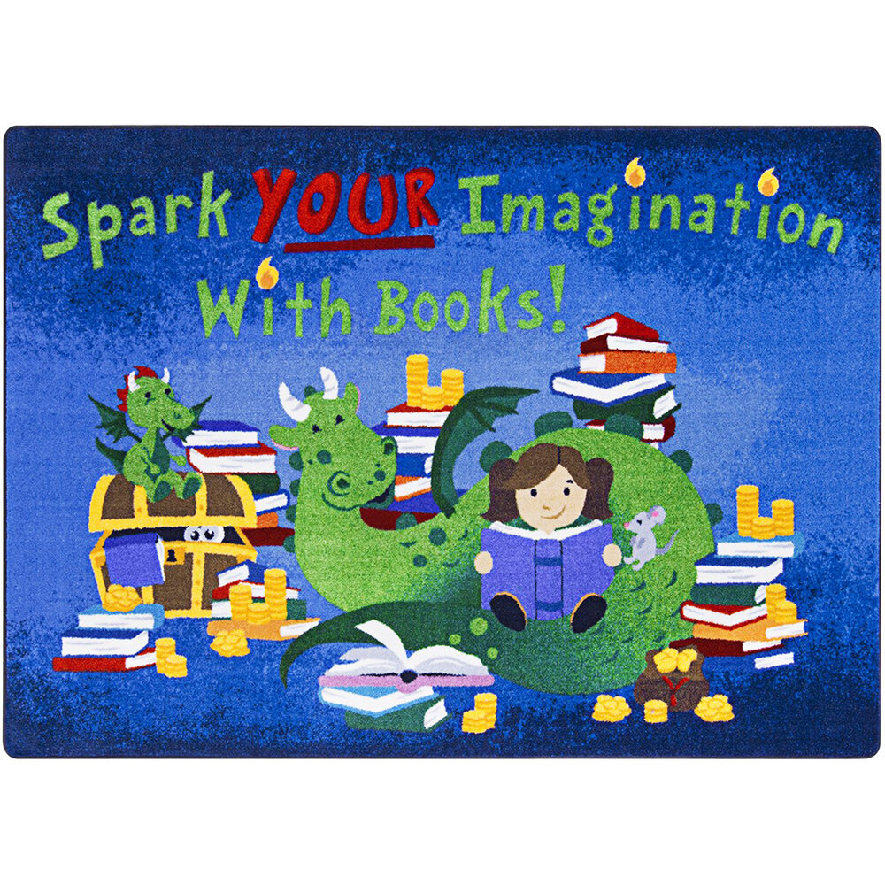 Happy Reading Rug Joy Carpets Kid Essentials Reading Cave 7' 8