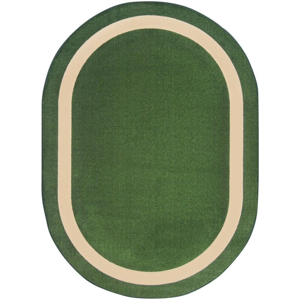 Joy Carpets Kid Essentials Portrait Greenfield Oval Area Rug
