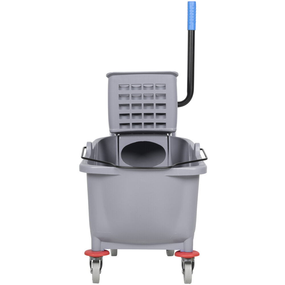 Lavex Janitorial 36 Qt. Gray Mop Bucket & Wringer Combo