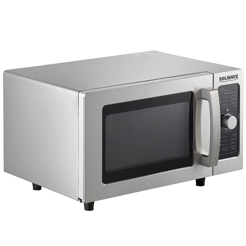 Solwave Stainless Steel Commercial Microwave With Dial Control 120v 1000w