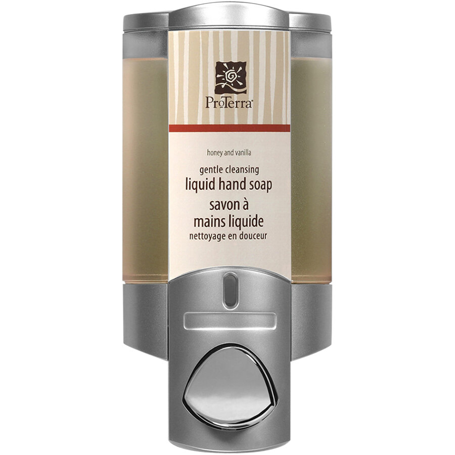 Dispenser Amenities Aviva 10 oz. Satin Silver Wall Mounted Locking