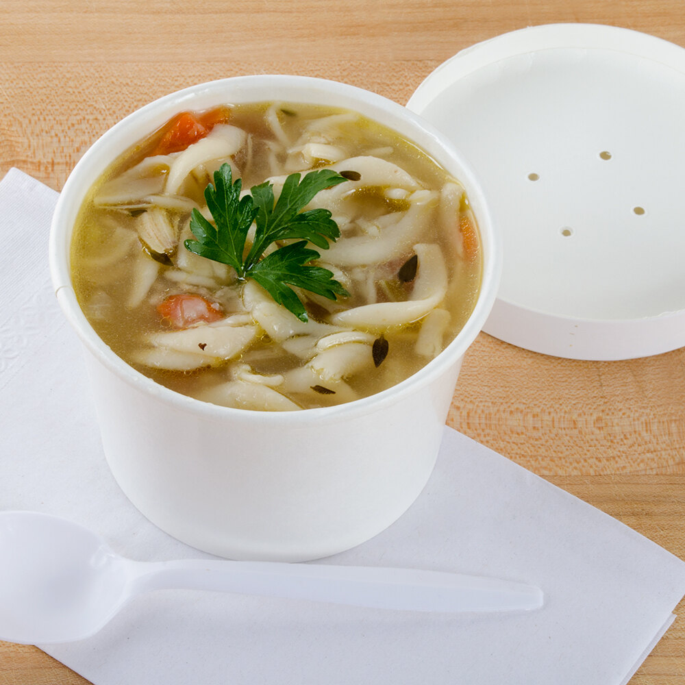 Choice 12 oz. DoubleWall Poly White Paper Soup / Hot Food Cup with