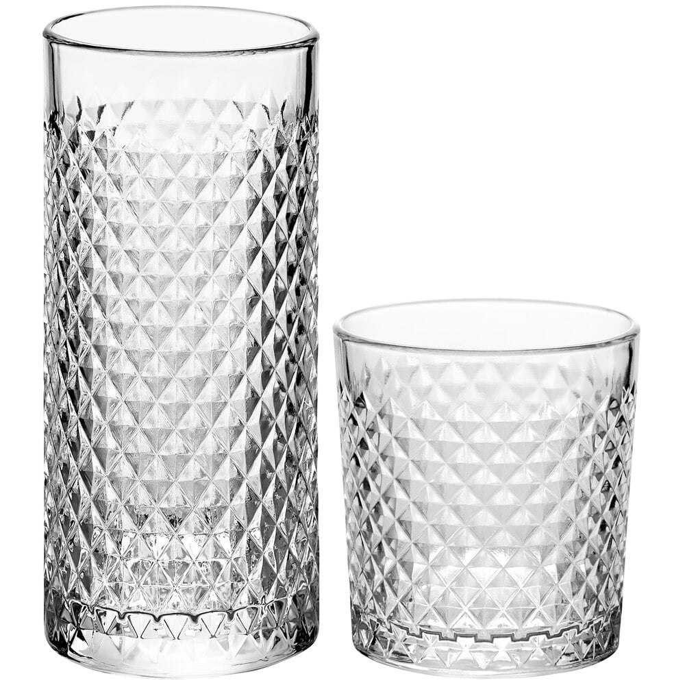 Acopa Aurelius Rocks / Old Fashioned and Highball Glass Set - 24/Case