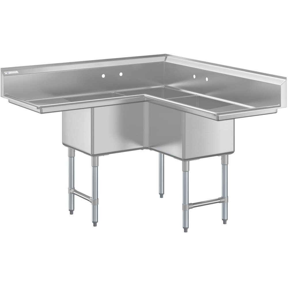 Steelton 57" 18Gauge Stainless Steel Commercial Corner