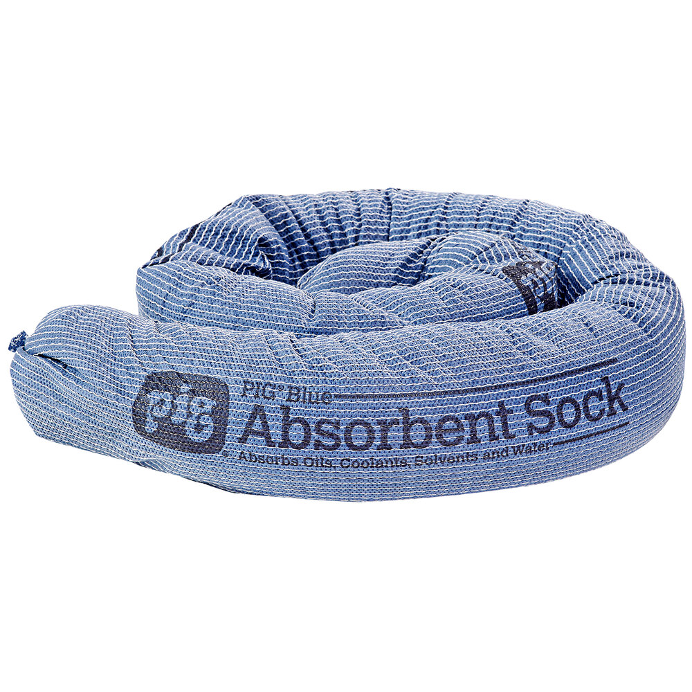 New Pig 4048 48" x 3" Blue Absorbent Socks 40/Pack