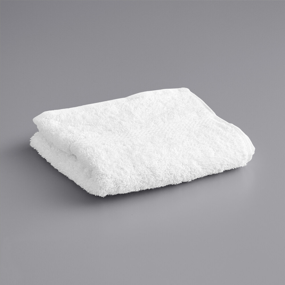 Welspun Hygrocotton 16" x 30" White Cotton / Poly Hand Towel 5.3 lb