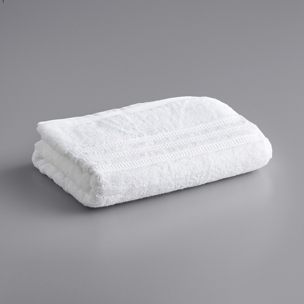 Welspun Hygrocotton 27" x 54" White Cotton / Poly Bath Towel 17 lb