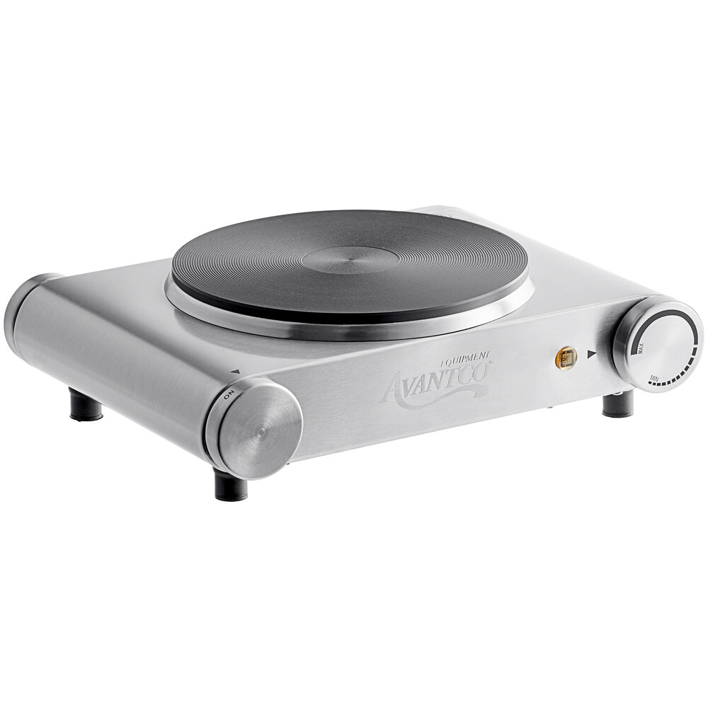 Avantco 177EBS100 Single Burner Solid Top Portable Electric Hot Plate