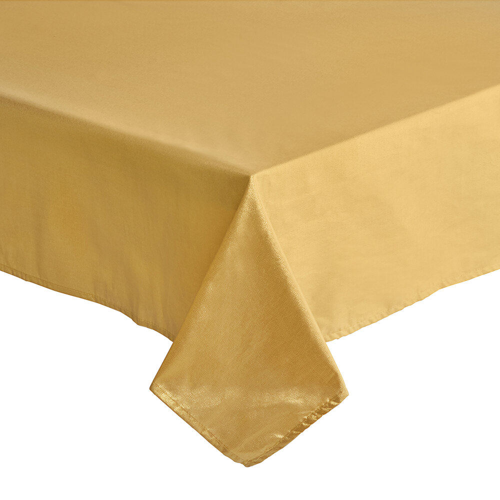 Amscan Rectangular Metallic Party Gold Hemmed Cloth Table Cover