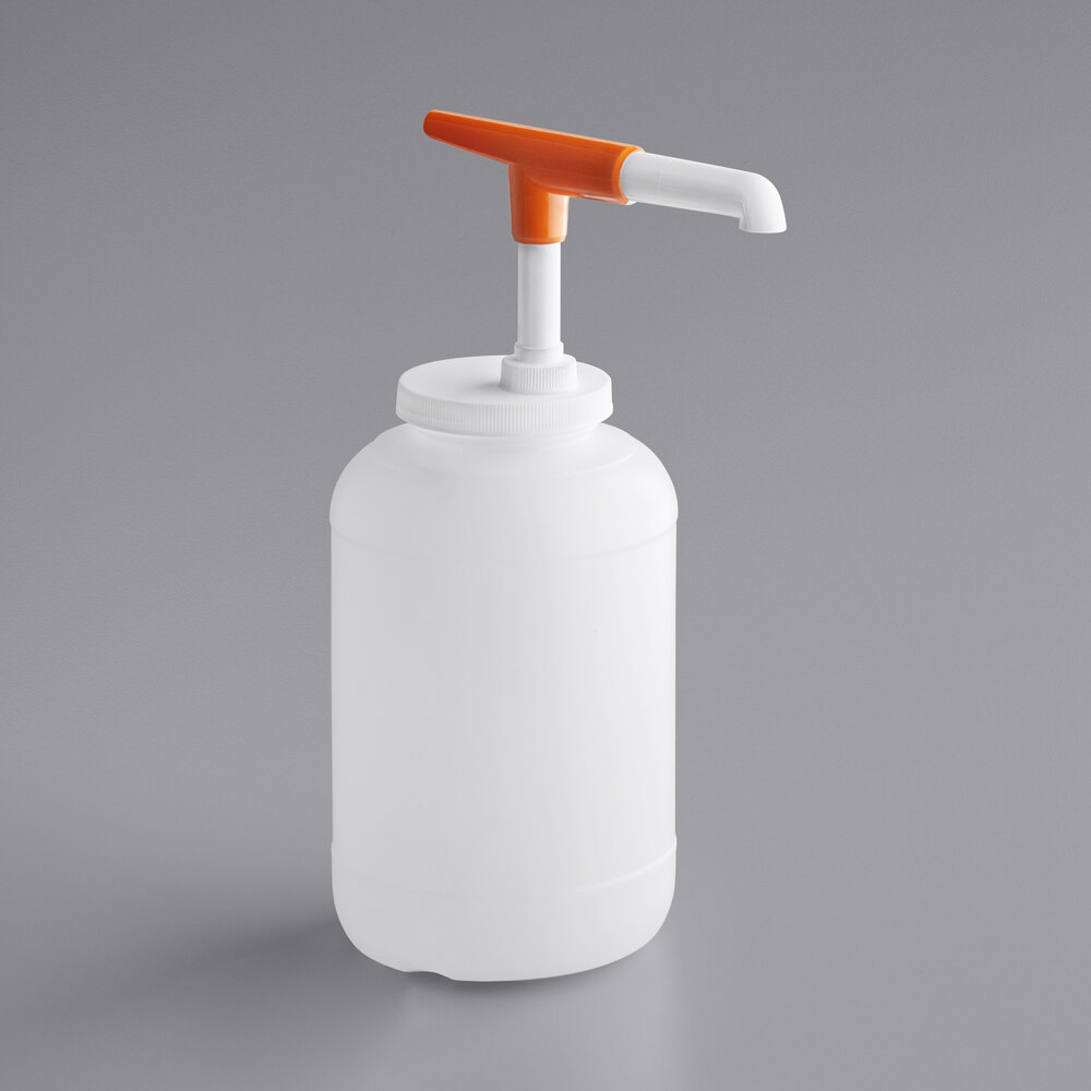 Choice Condiment Pump Kit with 0.5 oz Maxi / Pelican Pump and 1 Gallon Jug