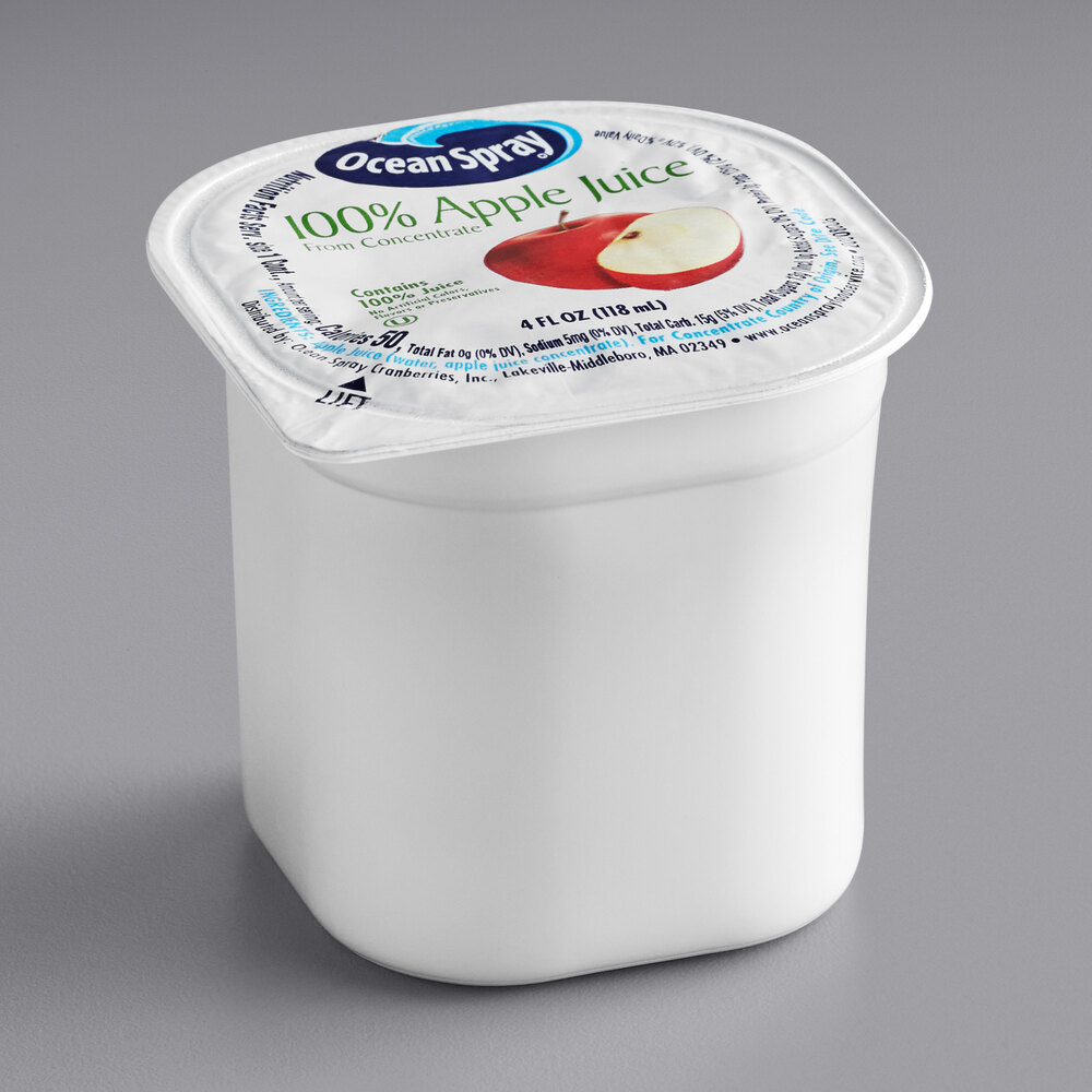 Ocean Spray Apple Juice Cups 4 fl. oz. 48/Case