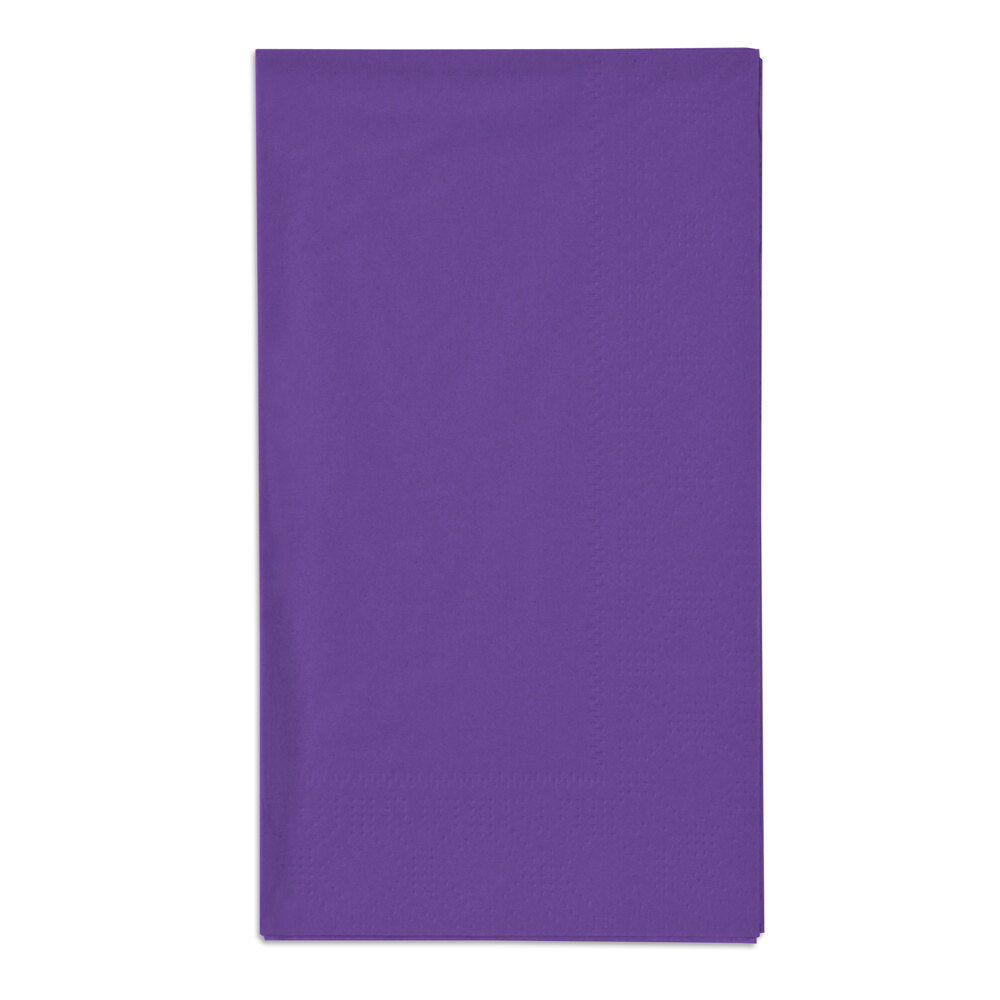 Purple Paper Dinner Napkins, 2Ply, 15" x 17" Hoffmaster 180539 125