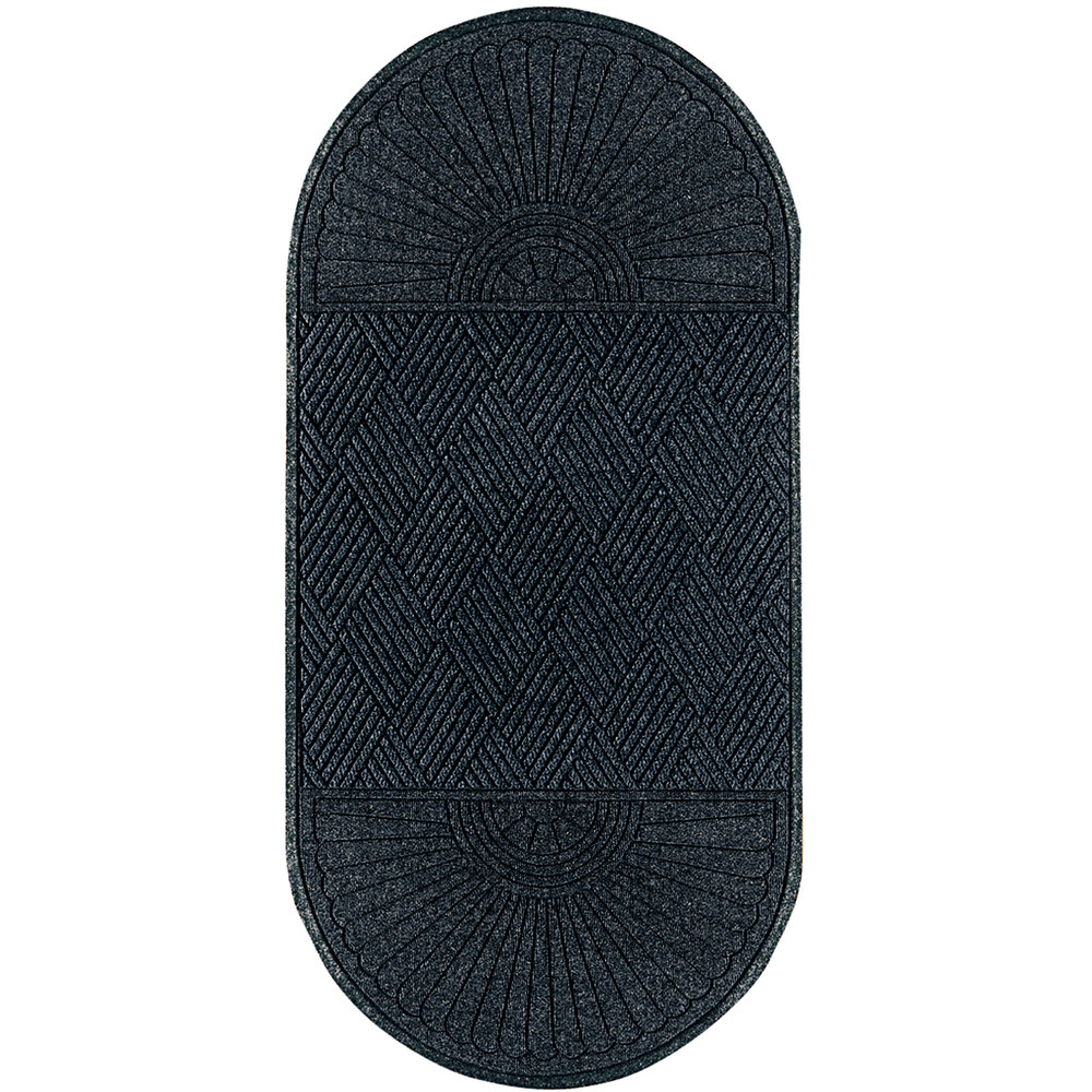 M+A Matting WaterHog Grand 4' x 20' Diamond Charcoal Mat with Two Ends
