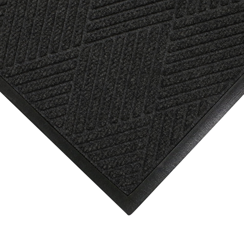 M+A Matting WaterHog Eco Premier 4' x 10' Black Smoke Mat with Classic