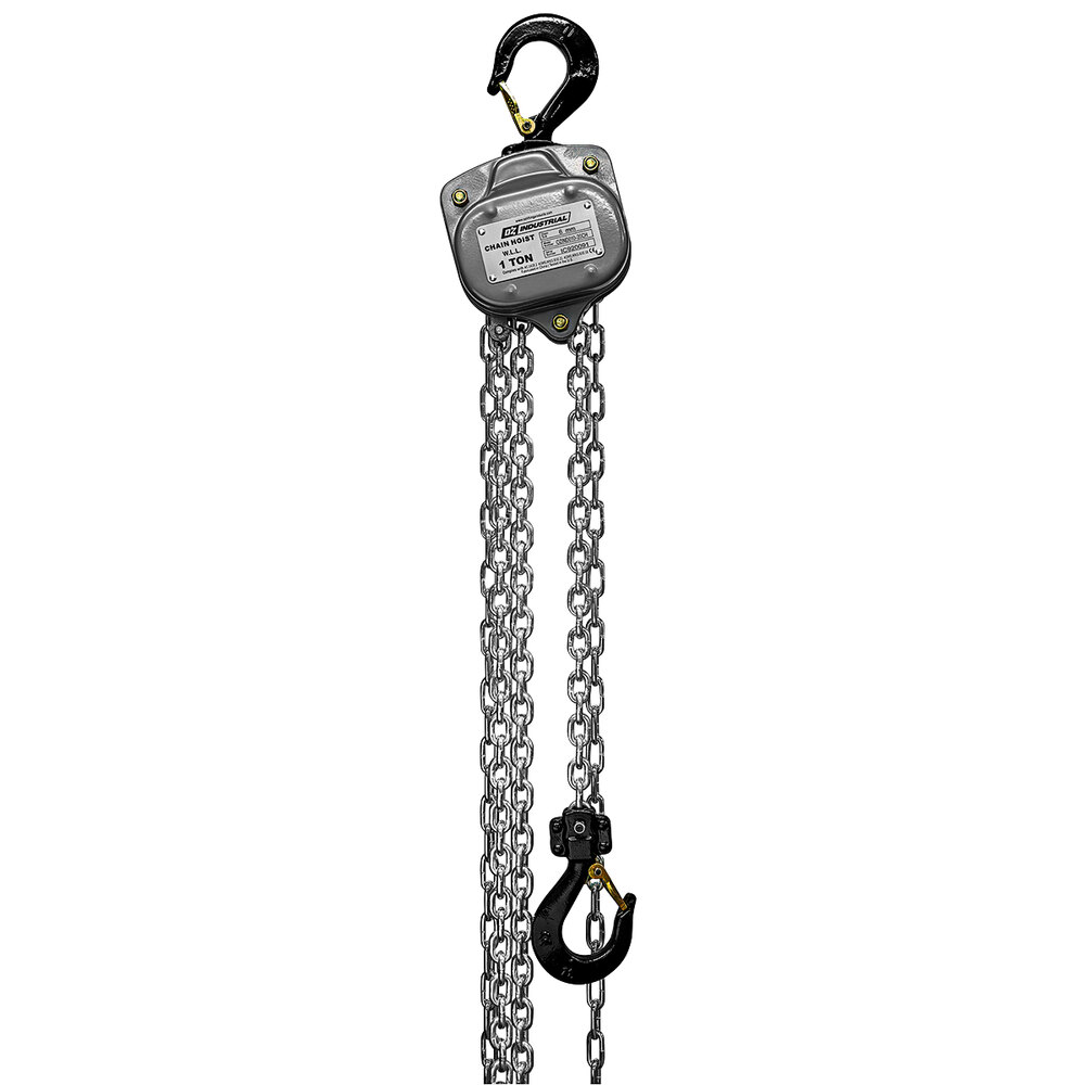 forene Fancy udstrømning OZ Lifting Products Industrial Series 1 Ton Manual Chain Hoist with 20'  Lift OZIND010-20CH