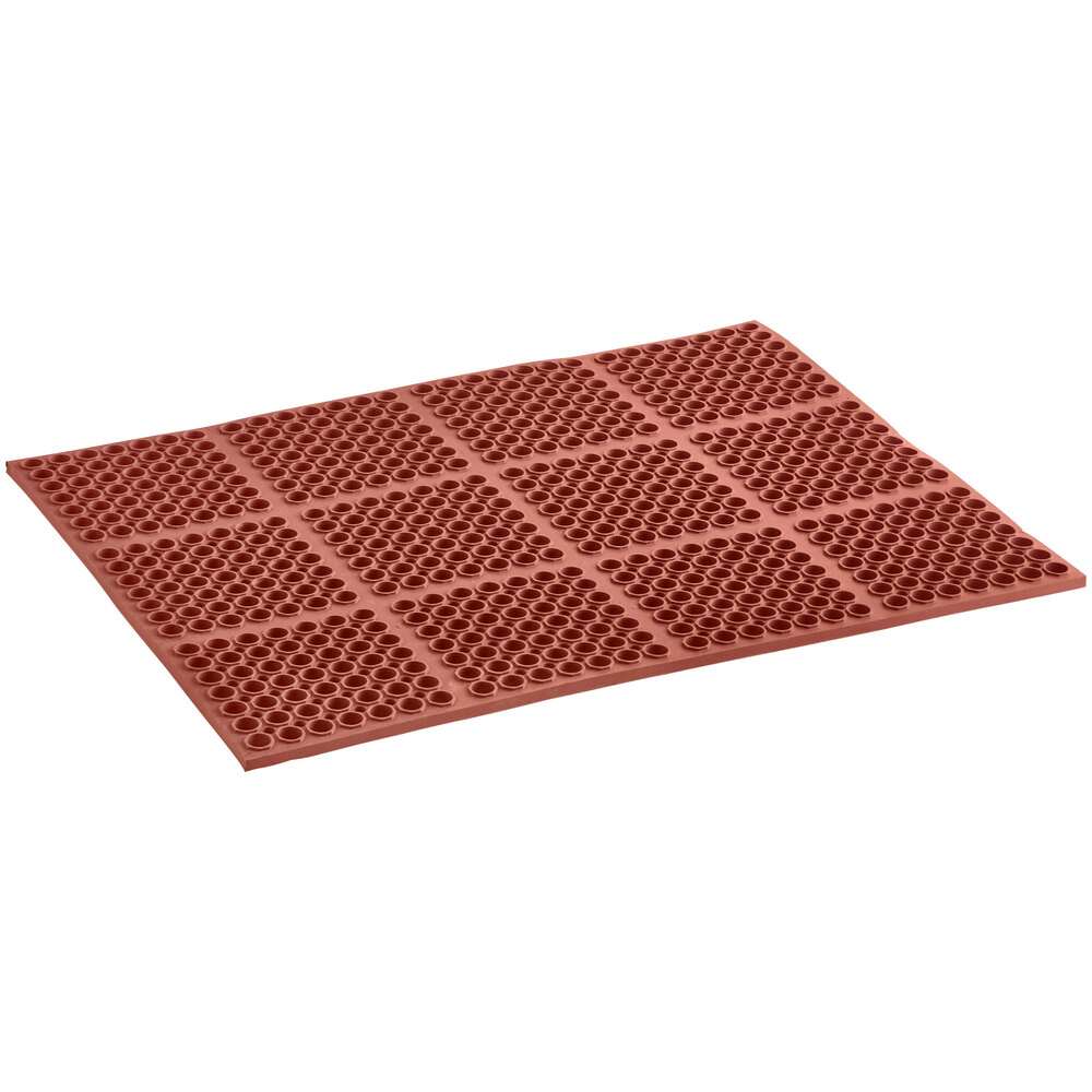 Choice 29" x 39" HeavyDuty Red Rubber Straight Edge GreaseResistant AntiFatigue Floor Mat 7