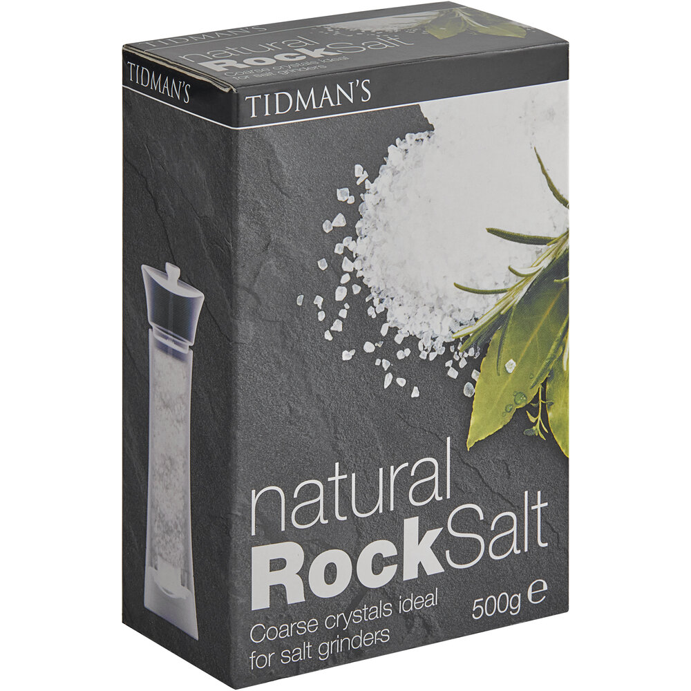 Tidman's Natural Rock Salt 17.66 oz. 12/Case