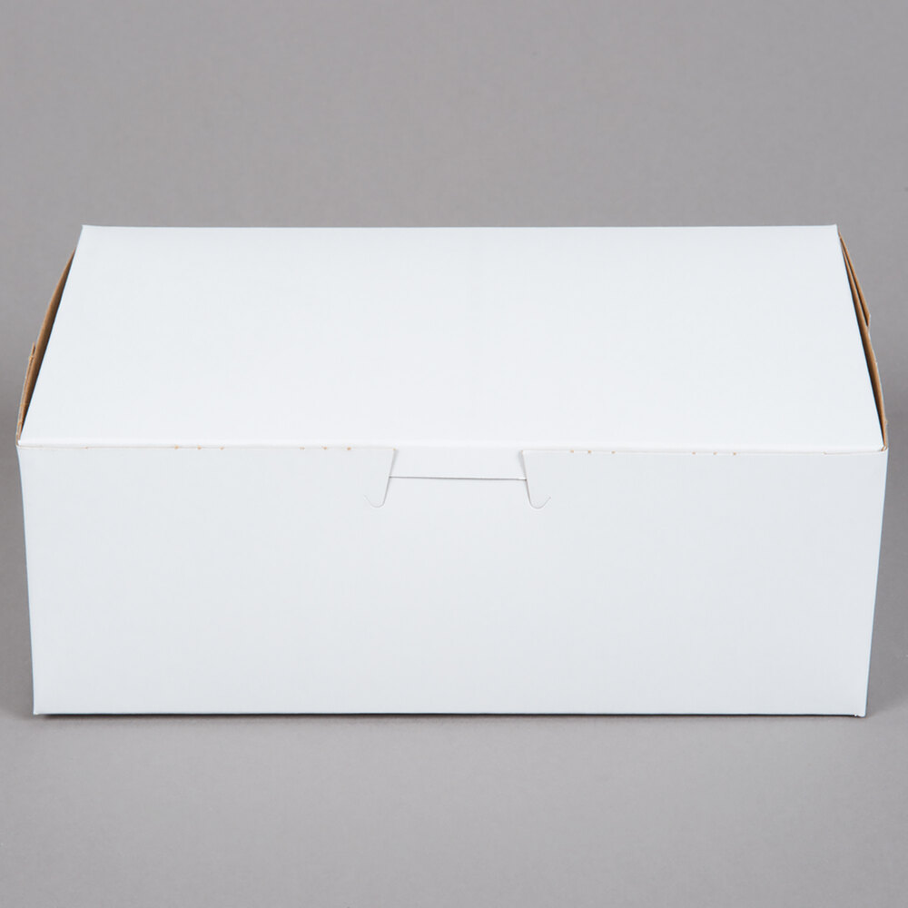 easy to erect White Cake Box folded flat multi listing 