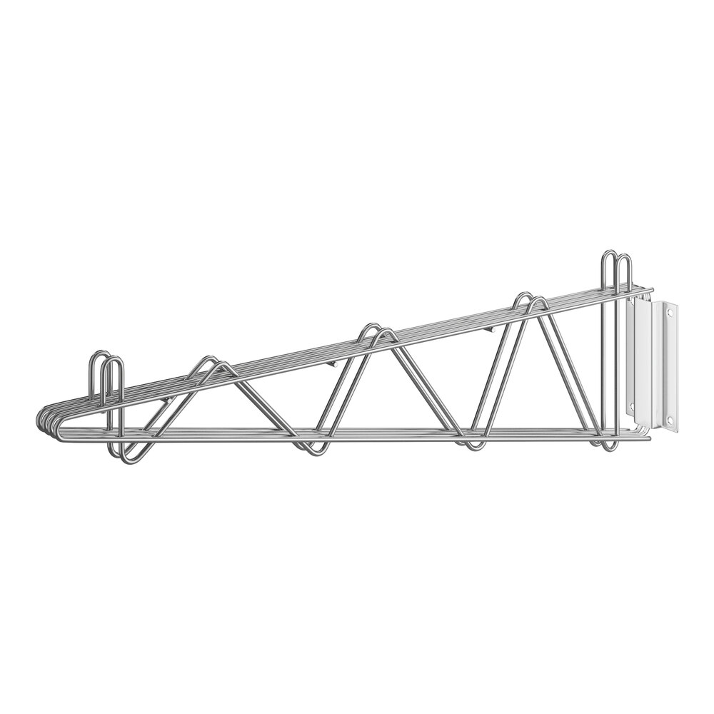 Regency 24 inch Deep Double Wall Mounting Bracket for Adjoining Chrome Wire Shelving