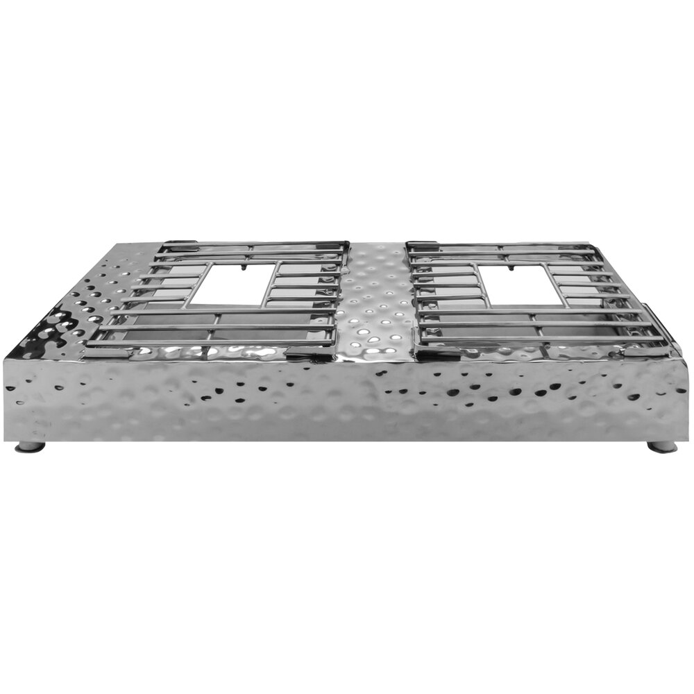 GET SSCVR02 31" x 11 1/4" x 4 1/2" Pounded Stainless Steel Double