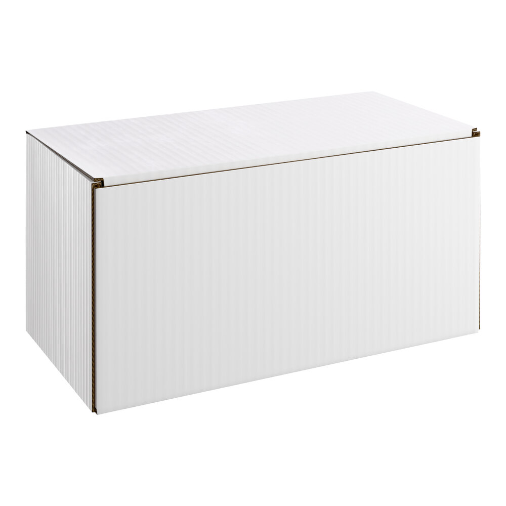 Lavex 12 x 4 x 4 White Tuck Top Corrugated Mailer - 50/Case Lavex 12 x 4 x 4 White Tuck Top Corrugated Mailer - 50/Case