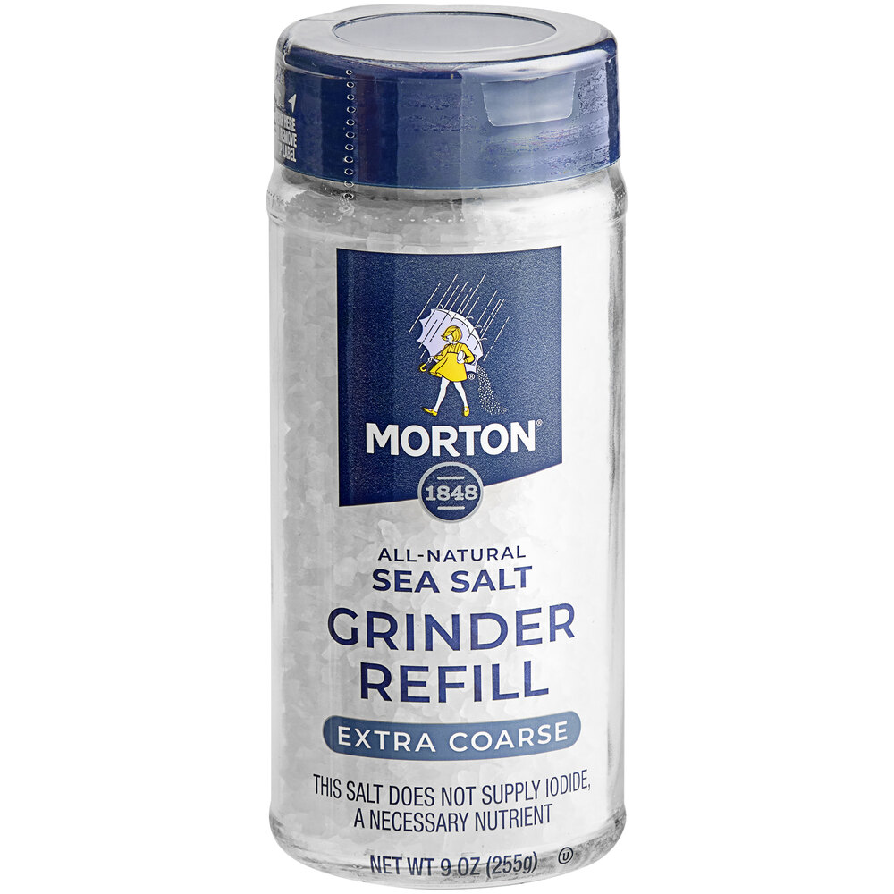 Morton Extra Coarse Sea Salt Grinder Refill 9 oz.