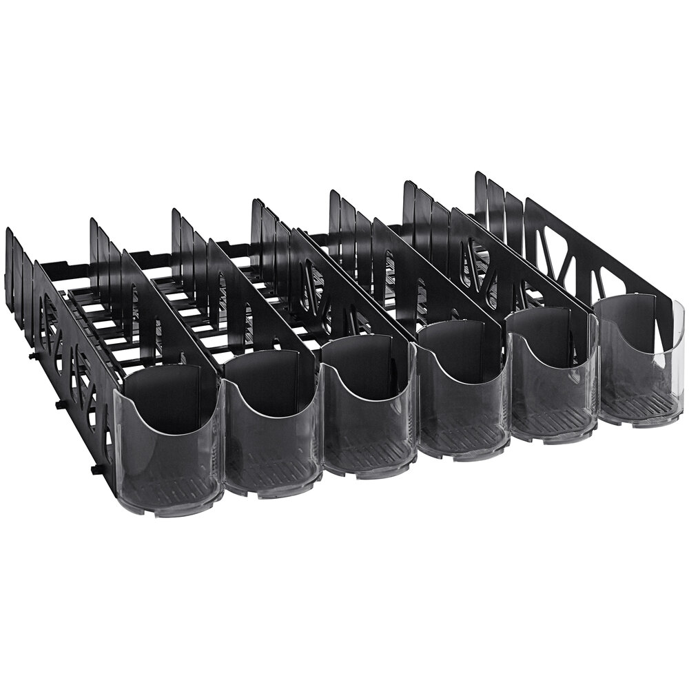 6 Lane Universal Pusher Glide Bottle Organizer for 32 oz. to 1 Liter