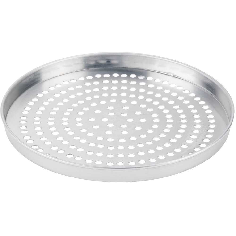 American Metalcraft HA4011-SP 11 x 1 Super Perforated Straight Sided  Heavy Weight Aluminum Pizza Pan