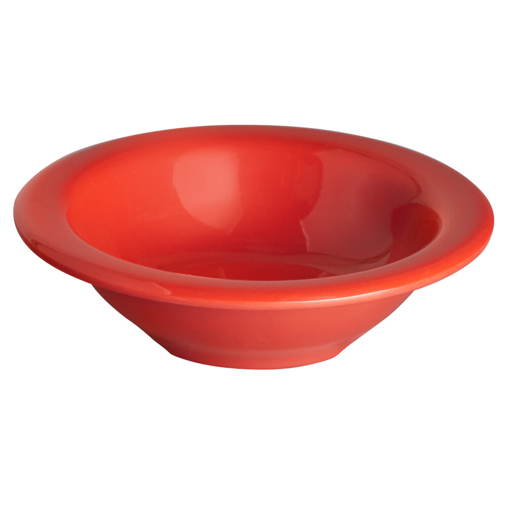 Thunder Group CR5044PR Pure Red 4 oz. Melamine Salad Bowl 12/Pack
