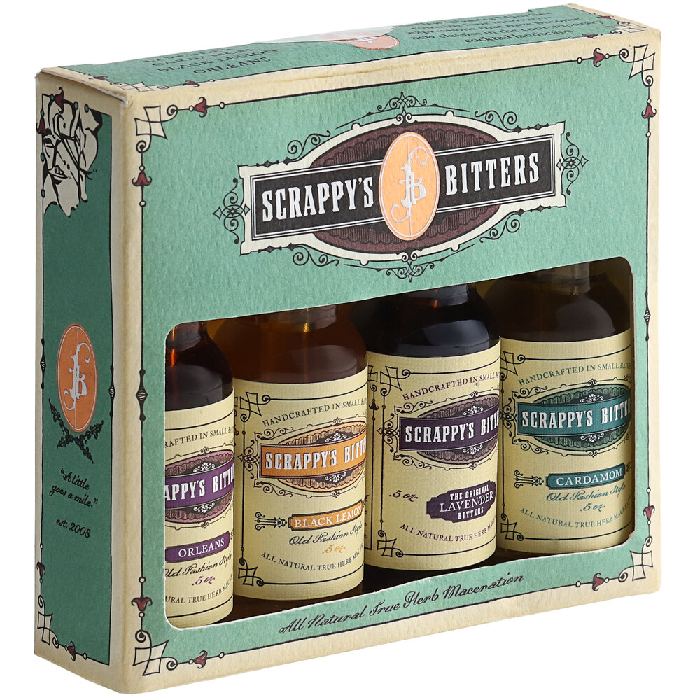Scrappy's Bitters Classic Assorted Bitters Set 0.5 fl. oz. 4/Pack