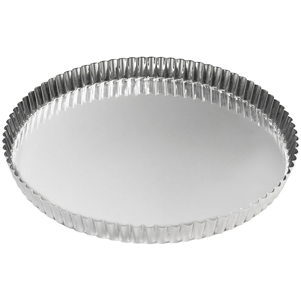 Gobel 9" Round Fluted TinPlated Steel Tart / Quiche Pan 126330