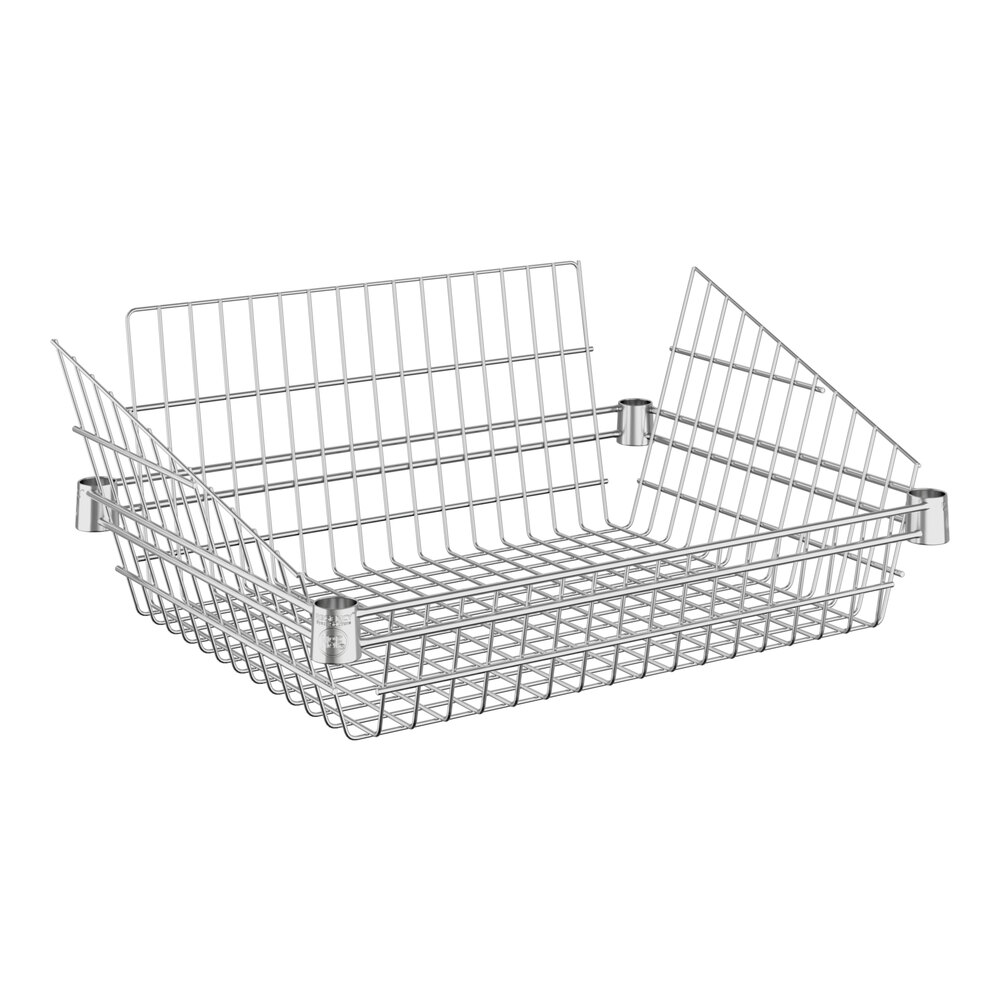 18" Wide NSF Chrome Retail Storage Display Basket