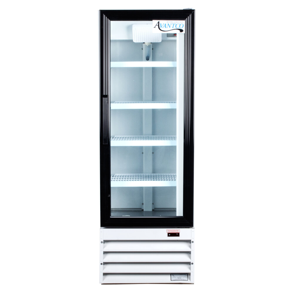 Avantco GDC10 21" White Swing Glass Door Merchandiser Refrigerator with