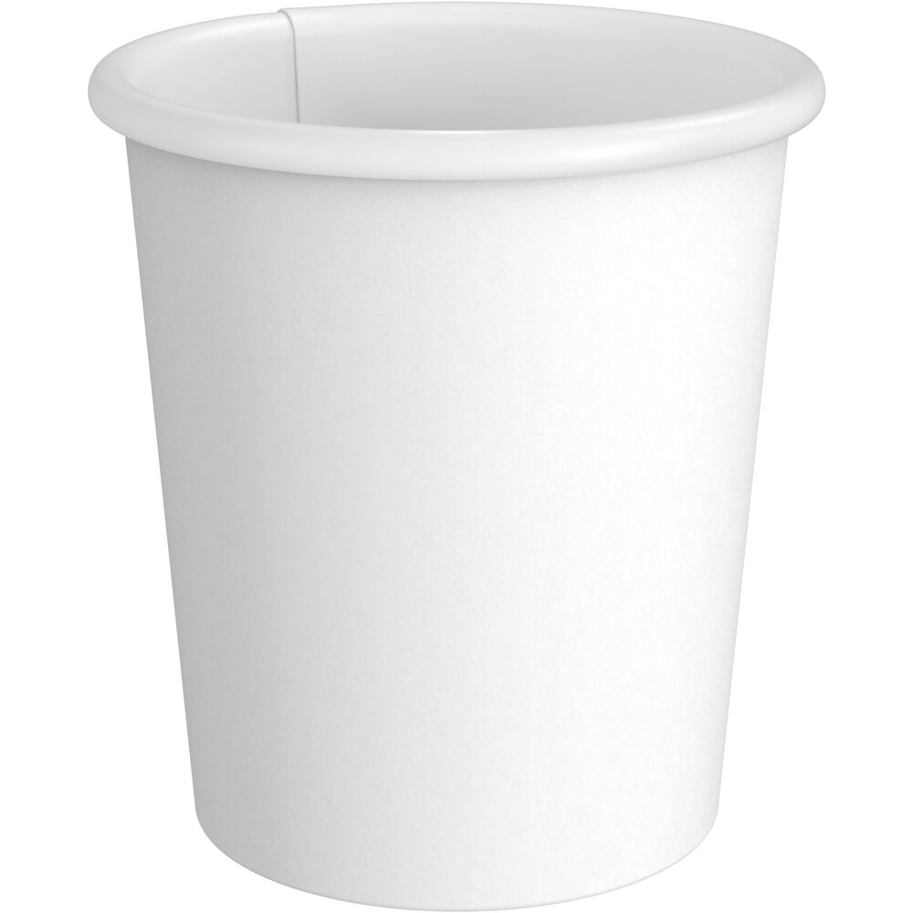 50 ct Cup for Coffee Tea Water and Cold Drinks Ideal Bath Cup 110 ml 4 oz White Paper Cups 