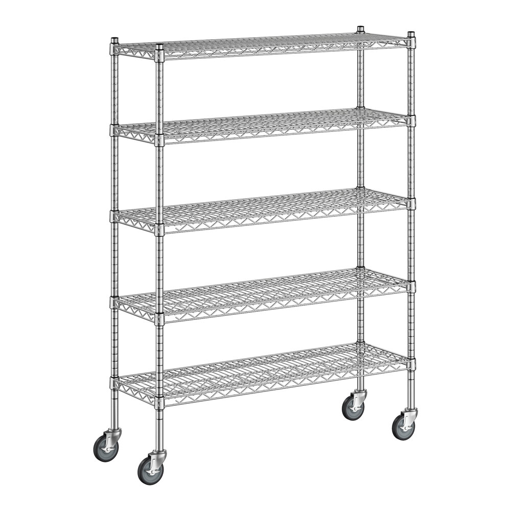 regency-14-x-42-x-60-nsf-chrome-mobile-wire-shelving-starter-kit