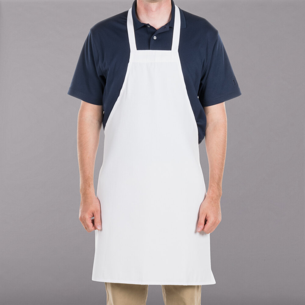 White Apron Choice White Full Length Bib Apron 34" x 34"W