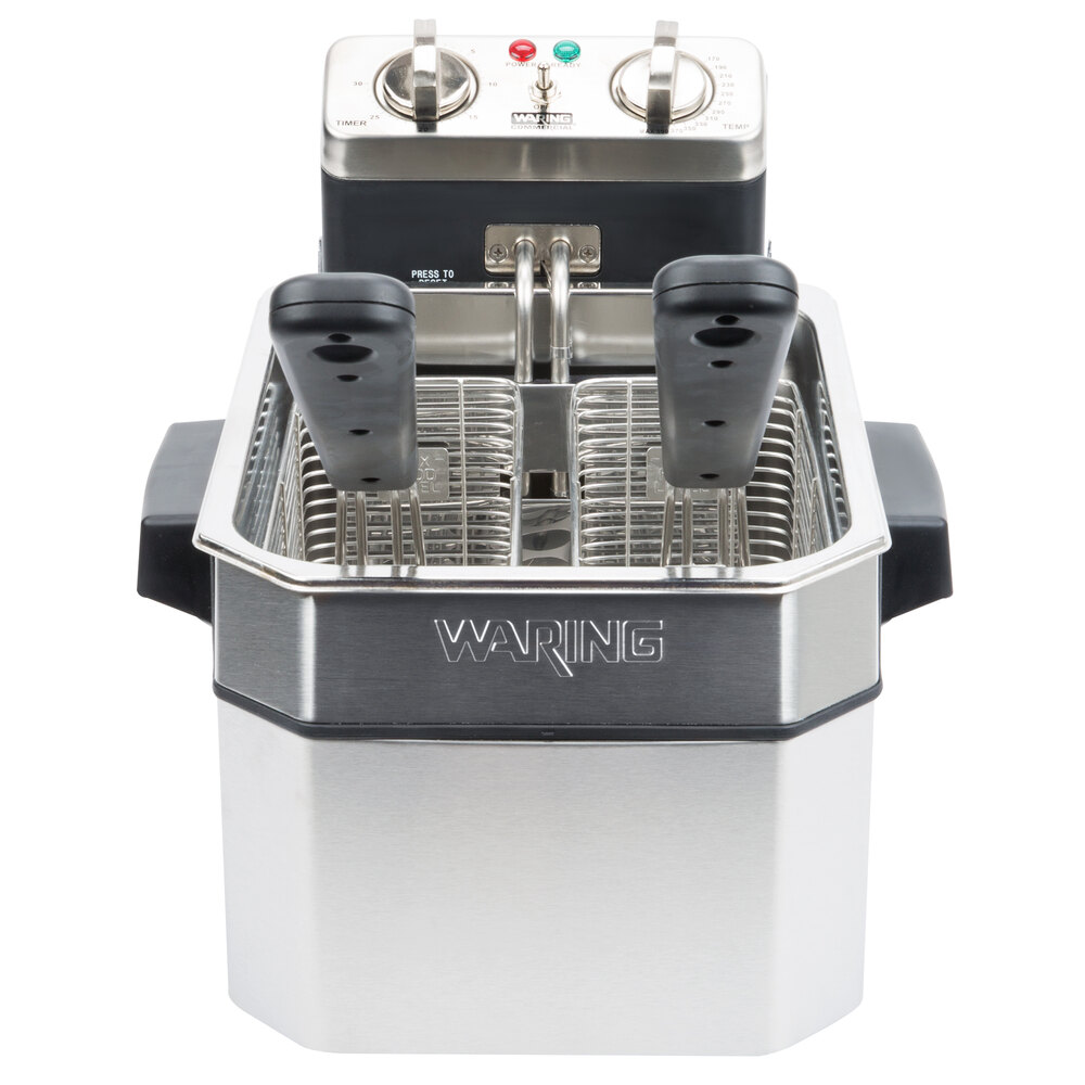 Waring WDF1000B 10 lb. Commercial Countertop Deep Fryer 208V