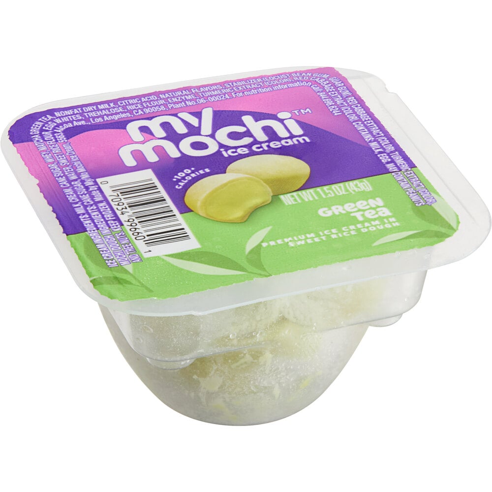 My/Mochi Green Tea Mochi Ice Cream 1.5 oz. 72/Case
