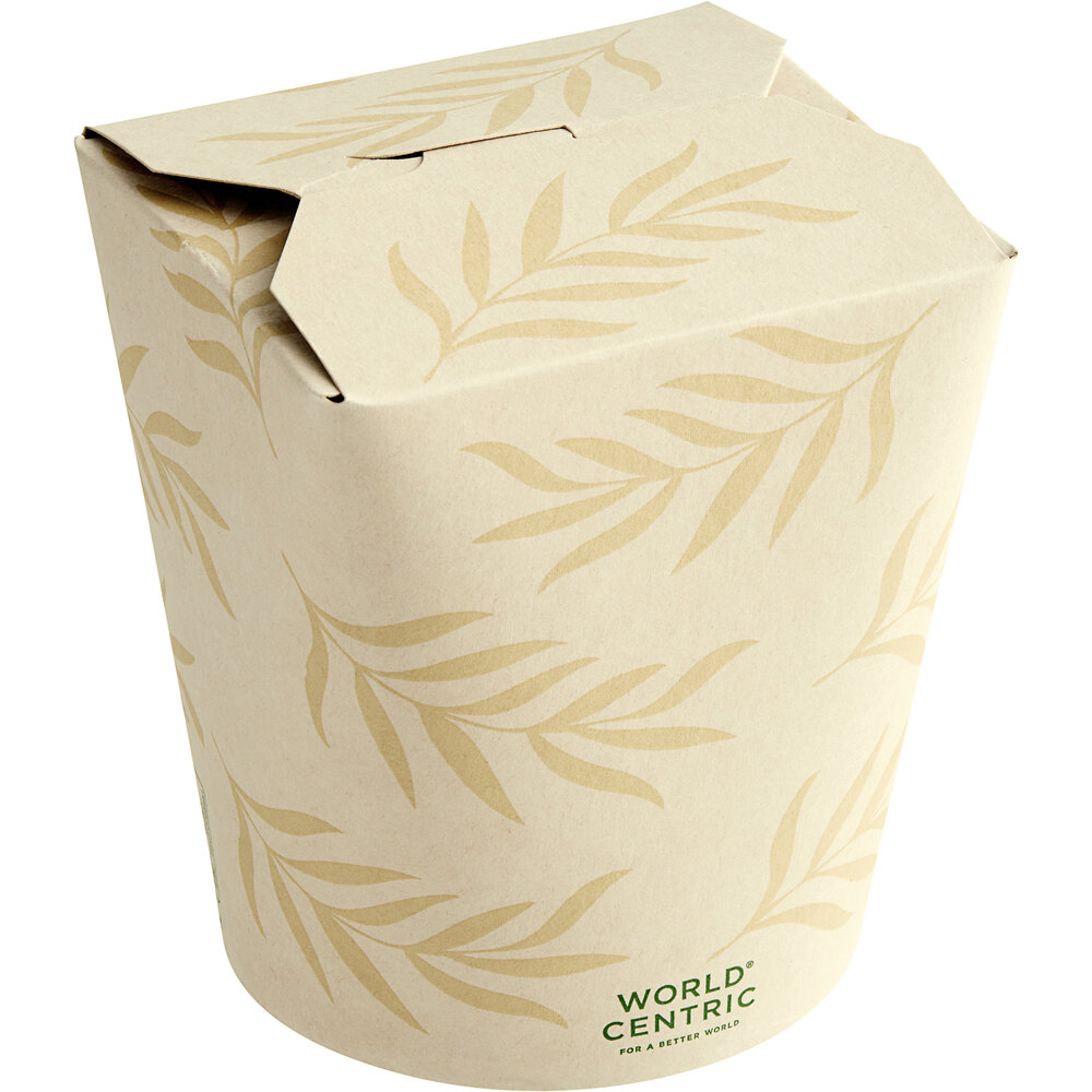 World Centric 32 oz. NoTree Asian TakeOut Containers 500/Case