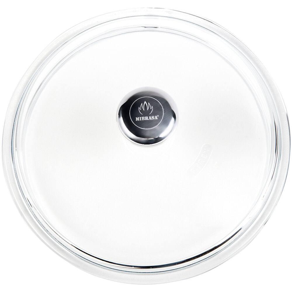 Mibrasa 11" Round Glass Casserole Dish Lid with Aluminum Handle