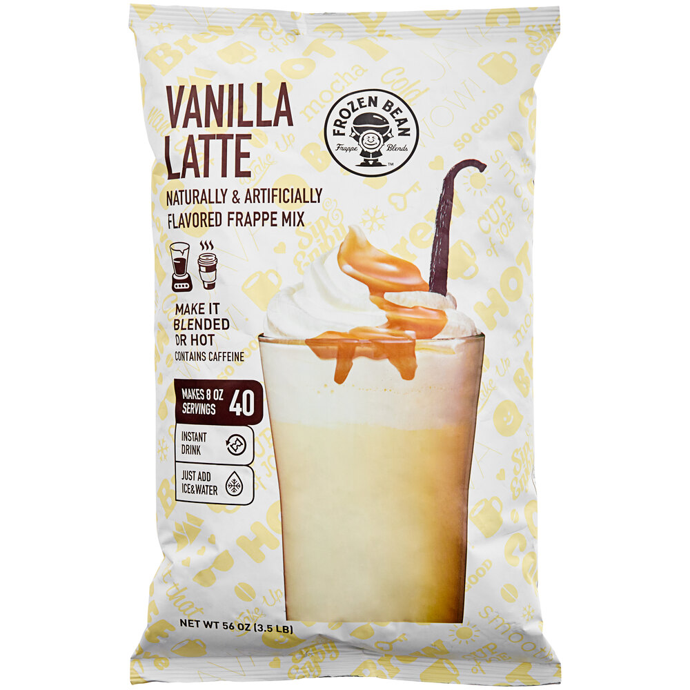 The Frozen Bean Vanilla Latte Blended Ice Coffee Mix 3.5 lb.