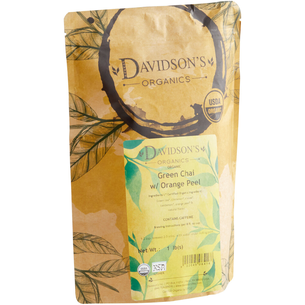 Davidson's Organic Green Chai with Orange Peel Loose Leaf Tea 1 lb.