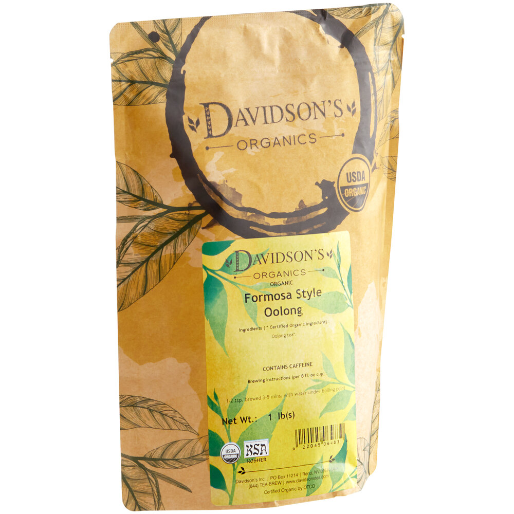 Davidson's Organic Formosa Style Oolong Loose Leaf Tea 1 lb.